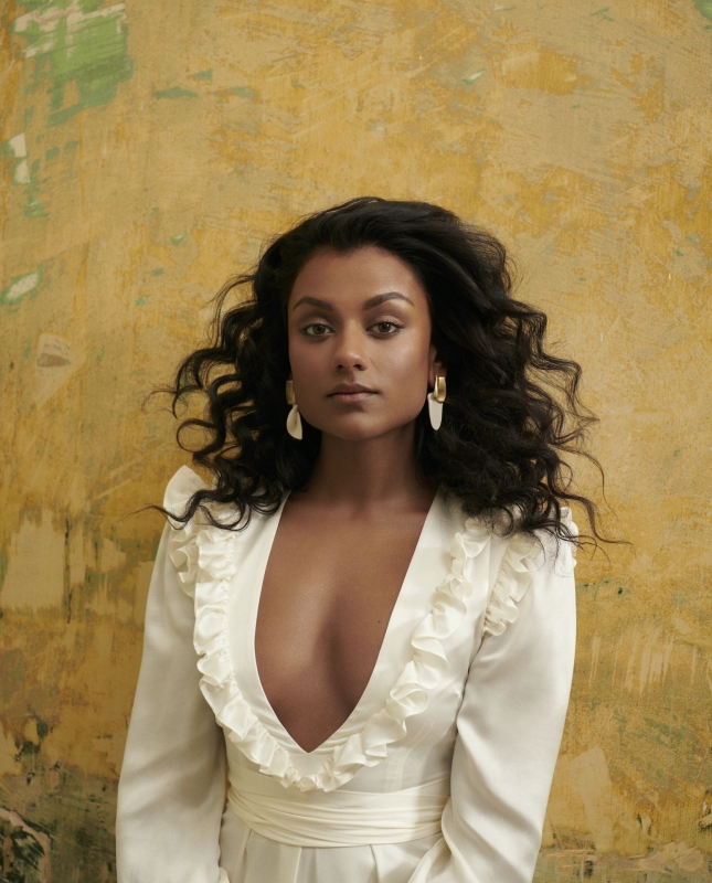 Simone Ashley photographed by Campbell Addy for Netflix 
