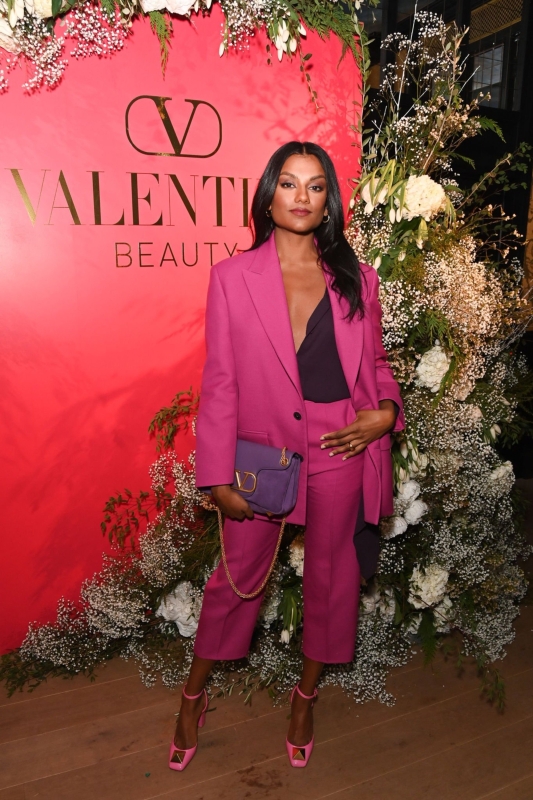 Simone Ashley attends the Valentino Beauty launch dinner on November 17, 2024 in London, UK
