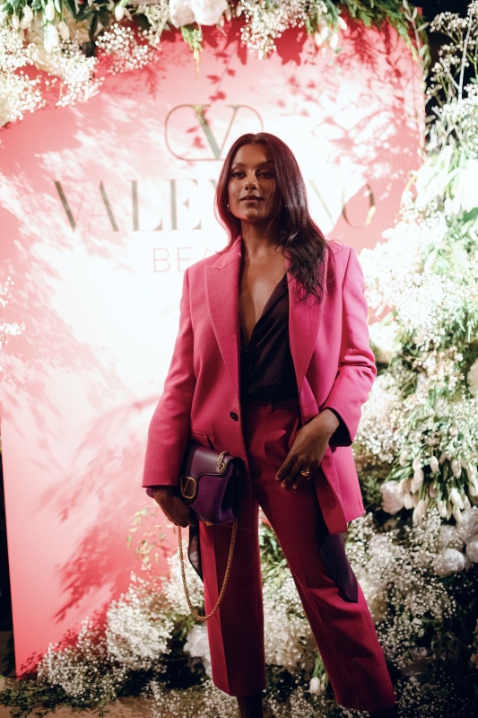 Simone Ashley attends the Valentino Beauty launch dinner on November 17, 2024 in London, UK

