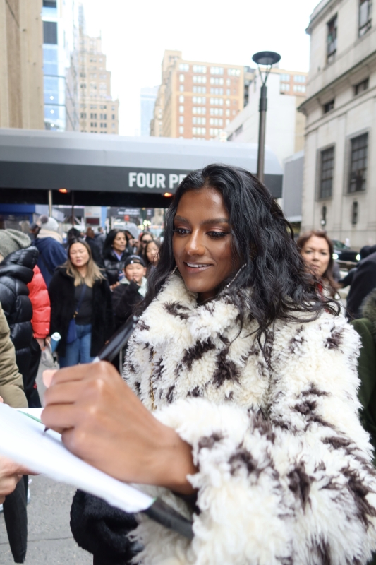 Simone Ashley out & about on December 23, 2024 in New York City
