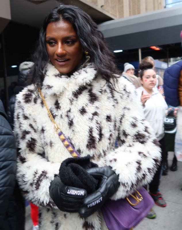 Simone Ashley out & about on December 23, 2024 in New York City
