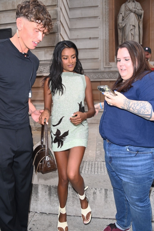 Simone Ashley arriving at the 16Arlington show on September 15, 2024 in London, UK
