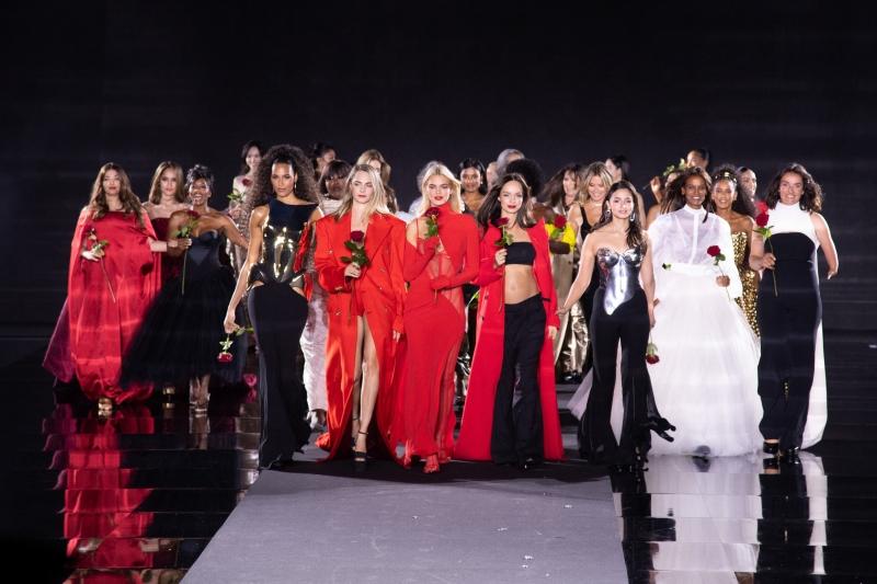 Simone Ashley walks the runway of the Walk Your Worth show, hosted by L'Oréal Paris, on September 23, 2024 in Paris, France
