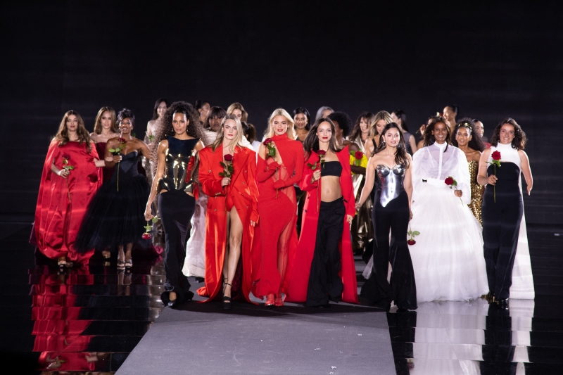 Simone Ashley walks the runway of the Walk Your Worth show, hosted by L'Oréal Paris, on September 23, 2024 in Paris, France
