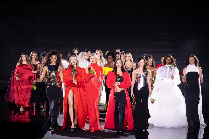 Simone Ashley walks the runway of the Walk Your Worth show, hosted by L'Oréal Paris, on September 23, 2024 in Paris, France
